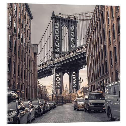 Tableau en verre acrylique Manhattan Bridge from Dumbo