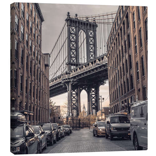 Leinwandbild Manhattan Bridge von Dumbo