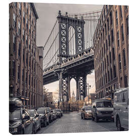 Leinwandbild Manhattan Bridge von Dumbo - Assaf Frank