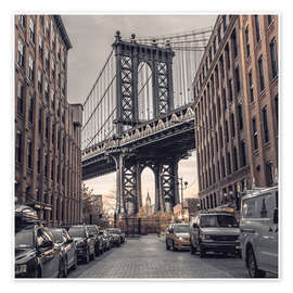 Wall print Manhattan Bridge from Dumbo - Assaf Frank