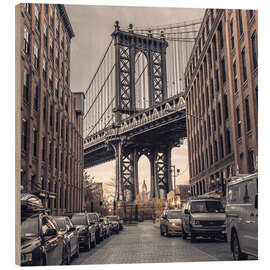 Tableau en bois Manhattan Bridge from Dumbo - Assaf Frank