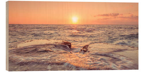 Quadro de madeira Sunset Beach