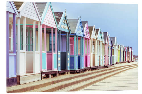 Obraz na szkle akrylowym Vibrant Beach Huts