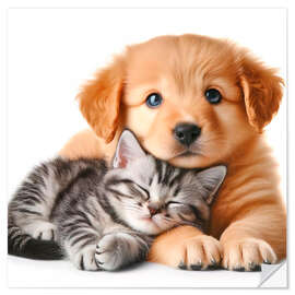 Vinilo para la pared Two inseparable friends I