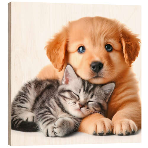 Print på træ Two inseparable friends I