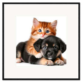 Gerahmter Kunstdruck Zwei unzertrennliche Freunde II