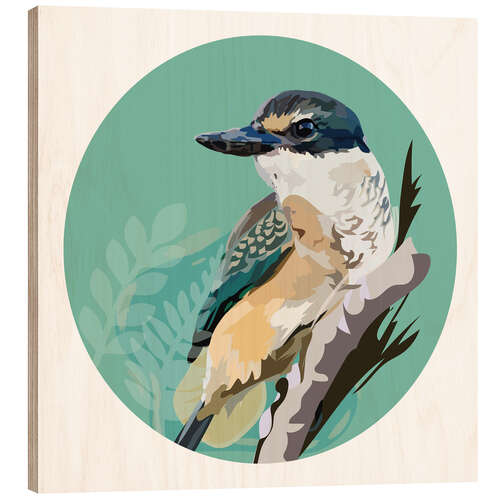 Hout print Kingfisher
