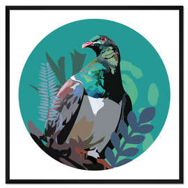 Gerahmter Kunstdruck Ringeltaube