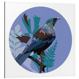 Obraz na aluminium Tui on Blue Circle
