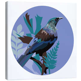 Tableau sur toile Tui on Blue Circle