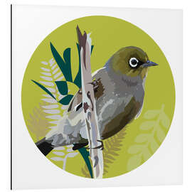 Obraz na aluminium Waxeye On Green Circle