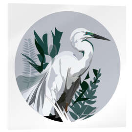 Cuadro de metacrilato Heron on Silver Background - Anna McKay