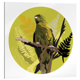 Galleritryk Parakeet on Green circle