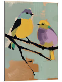 Stampa su alluminio Fauvist Bird Wedding - Frank Daske