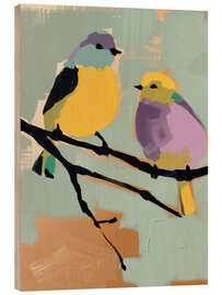 Cuadro de madera Fauvist Bird Wedding - Frank Daske