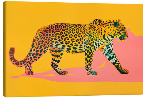 Leinwandbild Pop-Art-Leopard