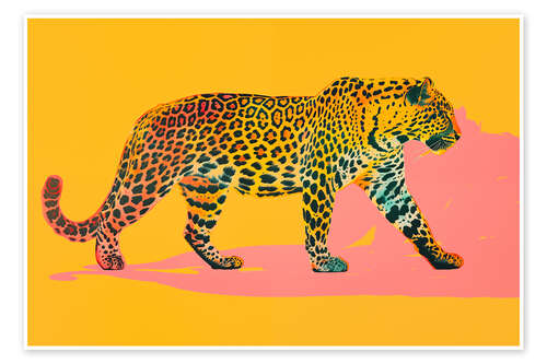 Plakat Pop Art Leopard