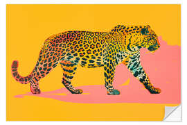 Wandsticker Pop-Art-Leopard