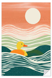 Sticker mural Rubber duck on a sea voyage - Frank Daske