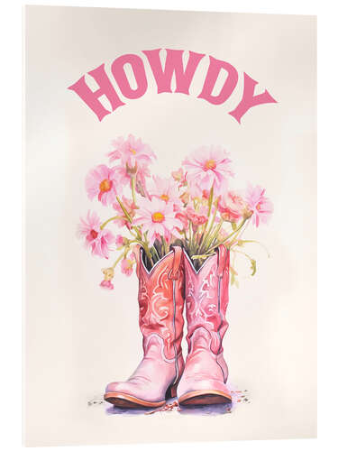 Quadro em acrílico Western Boots Howdy