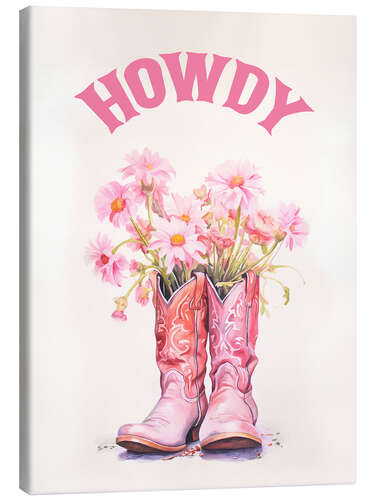 Leinwandbild Western Boots Howdy