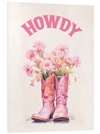 Hartschaumbild Western Boots Howdy