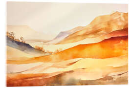 Tableau en verre acrylique Watercolour Landscape Abstract I