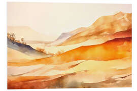 Hartschaumbild Aquarell Landschaft Abstrakt I