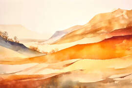 Magnettafel Aquarell Landschaft Abstrakt I