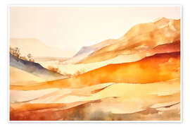 Poster Watercolour Landscape Abstract I