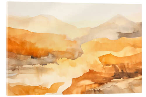 Tableau en verre acrylique Watercolor Landscape Abstract II