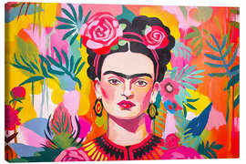 Tableau sur toile Frida Kahlo artist portrait I