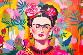 Magnettafel Frida Kahlo Künstlerporträt I