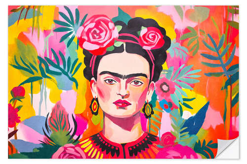 Naklejka na ścianę Frida Kahlo artist portrait I