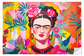 Wall sticker Frida Kahlo artist portrait I