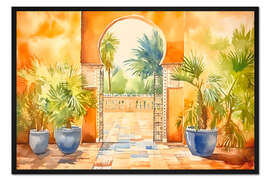 Gerahmter Kunstdruck Tropischer Dschungelpalast