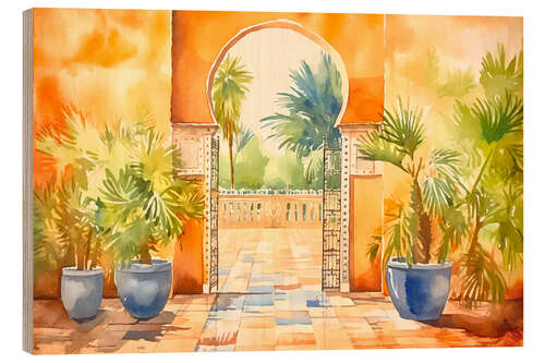 Quadro de madeira Tropical Jungle Palace