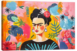 Tableau sur toile Frida Kahlo artist portrait II