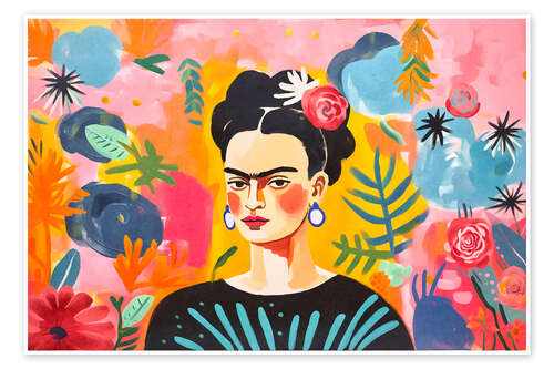 Poster Frida Kahlo artist portrait II