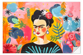 Wandsticker Frida Kahlo Künstlerporträt II