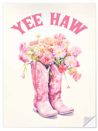 Wandsticker Western Boots Yee Haw