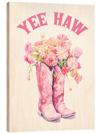 Quadro de madeira Western Boots Yee Haw