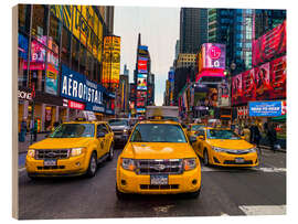 Tableau en bois Broadway Taxis - Assaf Frank