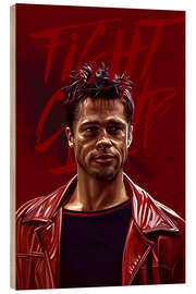 Wood print Tyler Durden - Fight Club - Dmitry Belov