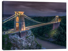 Lærredsbillede Clifton Suspension Bridge, Bristol - Assaf Frank