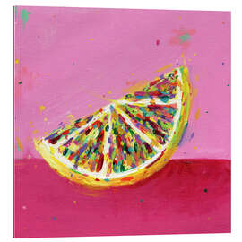 Galleritryk Lemon Slice on pink