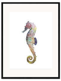 Gerahmter Kunstdruck Meeresleben - Seepferdchen