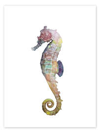 Wall print Marine Life - Seahorse - Mantika Studio