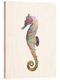 Tableau en bois Marine Life - Seahorse - Mantika Studio