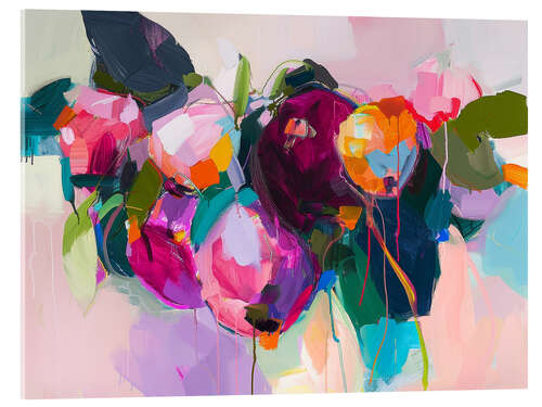 Acrylglas print Abstract Peonies